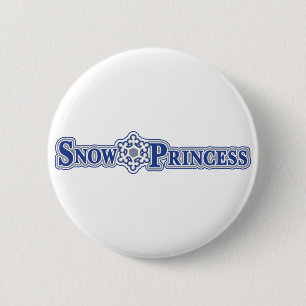 Chapa Redonda De 5 Cm Nieve-Princesa-Luz