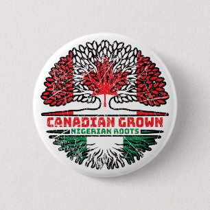 Chapa Redonda De 5 Cm Nigeria Bandera de raíces nigerianas de árbol cana