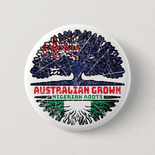 Chapa Redonda De 5 Cm Nigeria Raíces de árboles australianos nigerianos