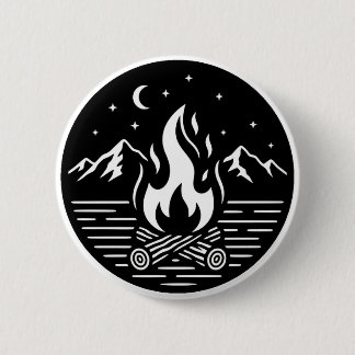 Chapa Redonda De 5 Cm Night Campfire Adventure Pin