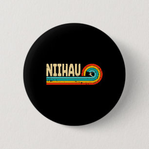 Chapa Redonda De 5 Cm Niihau Surfing Hawái Islas Hawaianas Vintage Ret