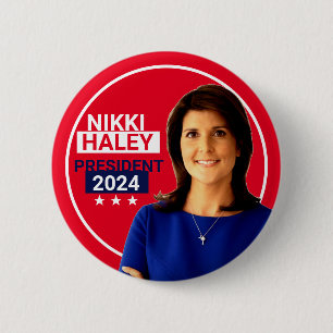 Chapa Redonda De 5 Cm Nikki Haley 2024