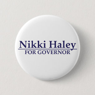 Chapa Redonda De 5 Cm Nikki Haley para el gobernador