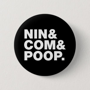 CHAPA REDONDA DE 5 CM NIN & COM & POOP.