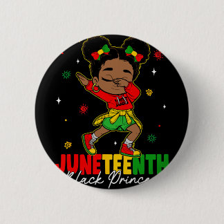 Chapa Redonda De 5 Cm Niña Negra Adorable con Dabbing Princesa Negra Jun