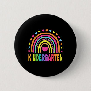 Chapa Redonda De 5 Cm Niñas Niños Arcoíris de Kinder Maestra Equipo Kind