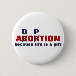 Chapa Redonda De 5 Cm Ningún aborto. ¡La vida es un regalo!
