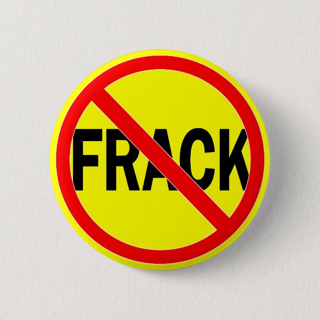 Chapa Redonda De 5 Cm Ningún Fracking (Anverso)