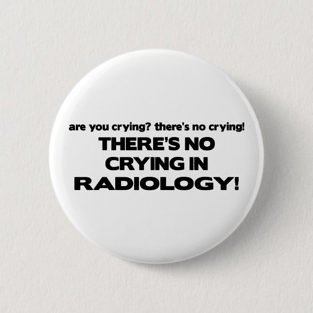 Chapa Redonda De 5 Cm Ningún griterío en radiología (Anverso)