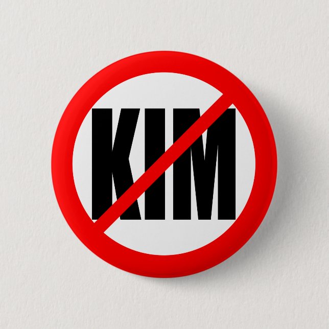 CHAPA REDONDA DE 5 CM "NINGÚN KIM " (Anverso)