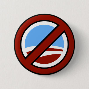 Chapa Redonda De 5 Cm Ningún Obama: Su cambio no está en mi cartera