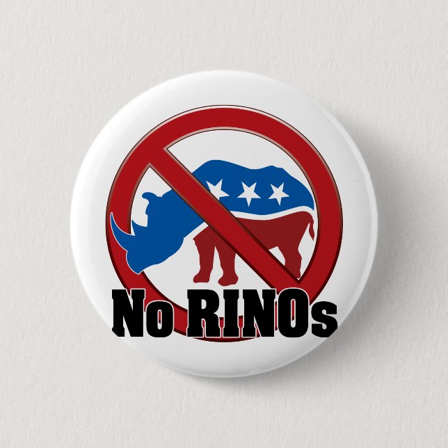 Chapa Redonda De 5 Cm Ningún RINOs (Anverso)