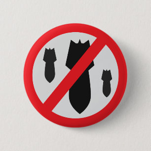 Chapa Redonda De 5 Cm Ningunas bombas - paz