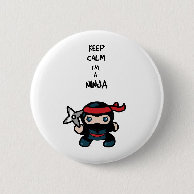 Chapa Redonda De 5 Cm Ninja (Anverso)