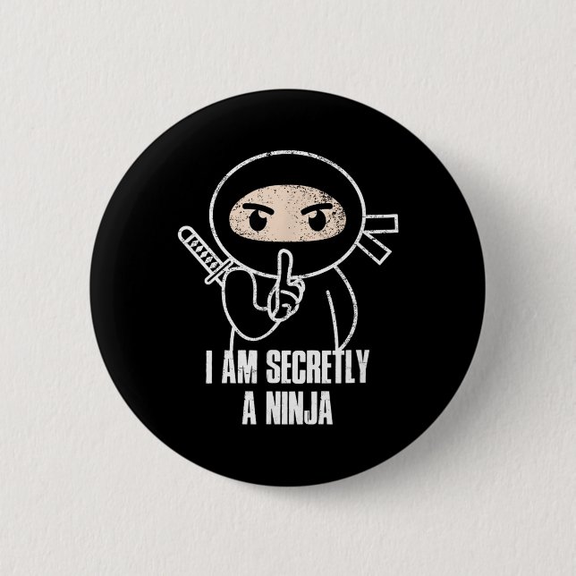 Chapa Redonda De 5 Cm Ninja (Anverso)