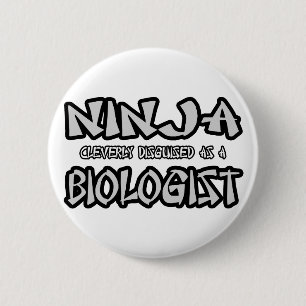 Chapa Redonda De 5 Cm Ninja... biólogo