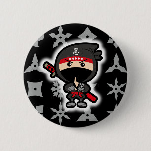 Chapa Redonda De 5 Cm Ninja Boy