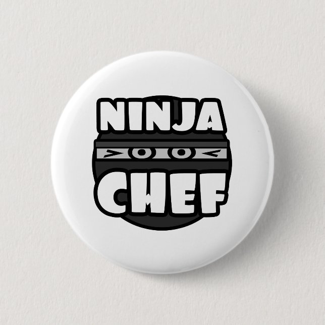 Chapa Redonda De 5 Cm Ninja Chef (Anverso)
