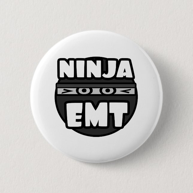 Chapa Redonda De 5 Cm Ninja EMT (Anverso)