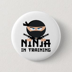 Chapa Redonda De 5 Cm Ninja en el entrenamiento