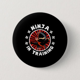 Chapa Redonda De 5 Cm Ninja Gracioso En La Formación Karate Lover Artes