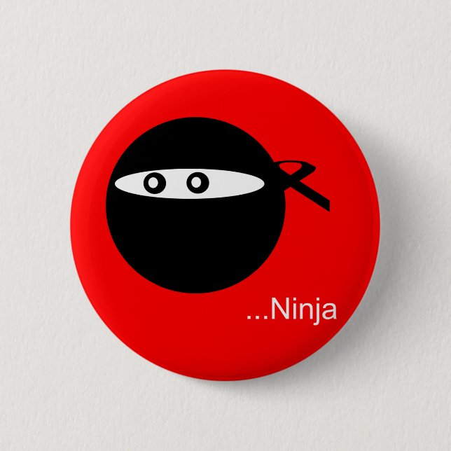 Chapa Redonda De 5 Cm Ninja lindo (Anverso)