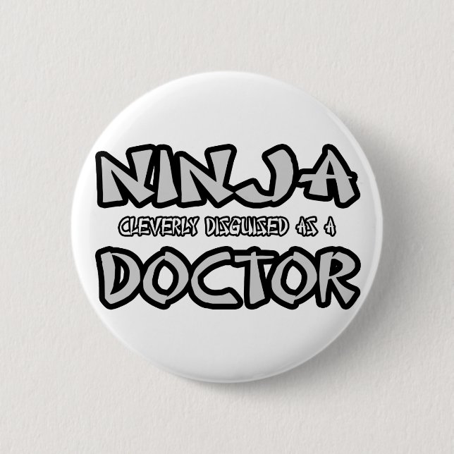 Chapa Redonda De 5 Cm Ninja...Médica (Anverso)