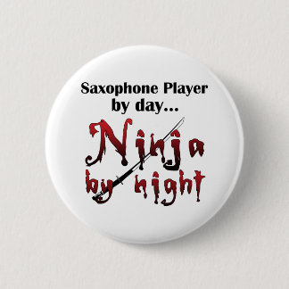 Chapa Redonda De 5 Cm Ninja saxofón