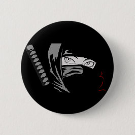 Chapa Redonda De 5 Cm Ninja Woman Kunoichi