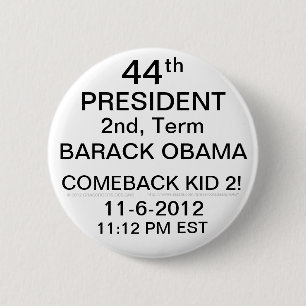 CHAPA REDONDA DE 5 CM ¡NIÑO 2 DE LA REAPARICIÓN DE PRESIDENTE BARACK