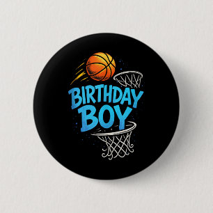 Chapa Redonda De 5 Cm Niño de cumpleaños - jugador de baloncesto Deporti