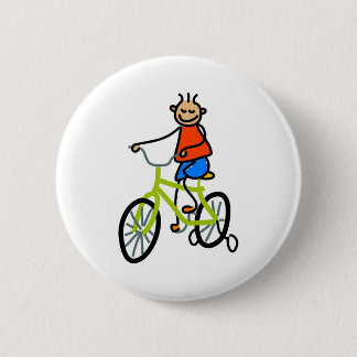 Chapa Redonda De 5 Cm Niño de la bicicleta