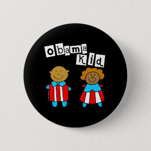 Chapa Redonda De 5 Cm Niño de Obama