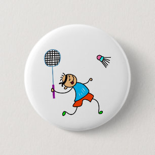 Chapa Redonda De 5 Cm Niño del bádminton