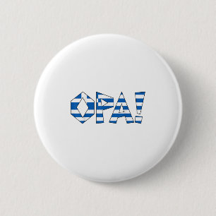 Chapa Redonda De 5 Cm Niño Grecia camiseta Bandera griega niño gracioso