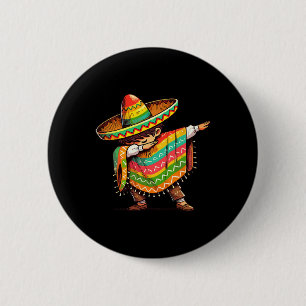 Chapa Redonda De 5 Cm Niño mexicano Dabbing Funny Cinco De Mayo