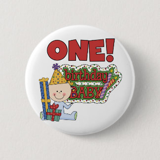 Chapa Redonda De 5 Cm Niño Nacimiento Primer cumpleaños camisetas y rega
