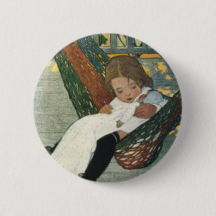 Chapa Redonda De 5 Cm Niño ventilado con muñeca por Jessie Willcox Smith