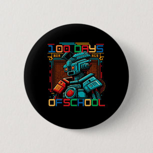 Chapa Redonda De 5 Cm Niños 100 días de clase Gamer Chica Futuri