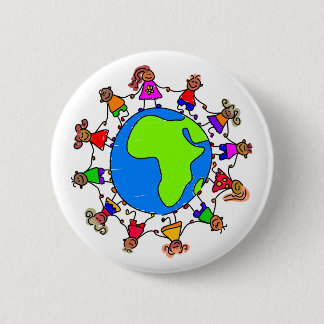 Chapa Redonda De 5 Cm Niños africanos