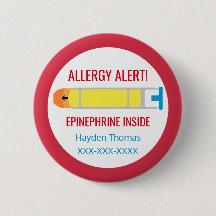 Niños Alerta Alergia Alergia Personalizada Epinefr