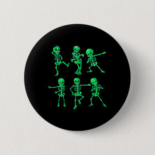 Chapa Redonda De 5 Cm Niños Chicas niños bailando esqueletos bailando de