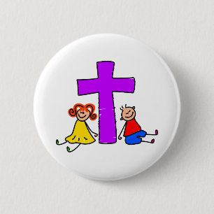 Chapa Redonda De 5 Cm Niños cristianos