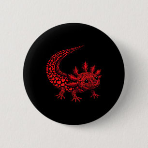 Chapa Redonda De 5 Cm Niños del corazón de Axolotl Cute Hombres Mujeres