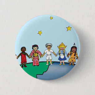 Chapa Redonda De 5 Cm Niños del mundo