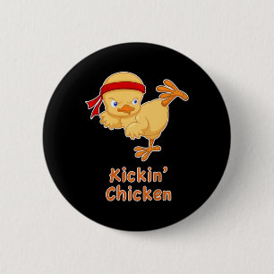 Chapa Redonda De 5 Cm Niños divertidos Karate Regalo Jóvenes Karate Kick