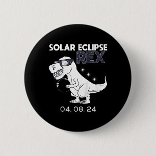 Chapa Redonda De 5 Cm Niños Eclipse solar T Rex 04.08.2024 Dino Diversió