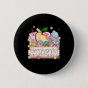 Chapa Redonda De 5 Cm Niños Elegantes Graduado de Cuarto Grado 2025 Pree