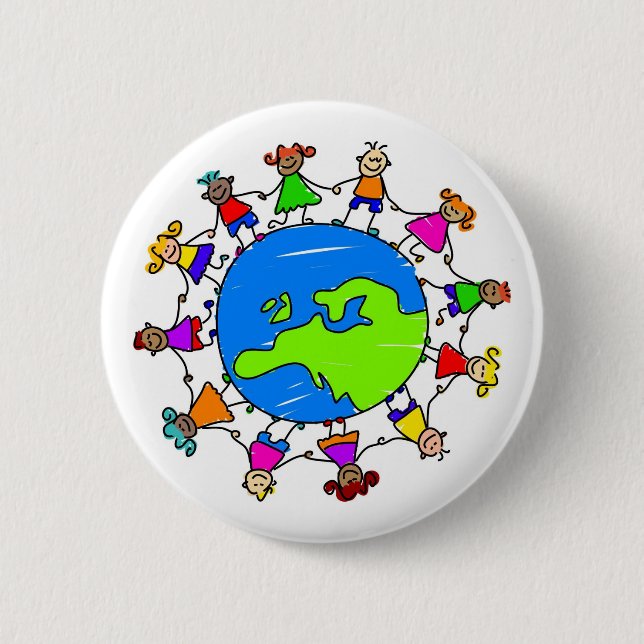 Chapa Redonda De 5 Cm Niños europeos (Anverso)