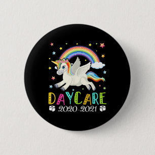 Chapa Redonda De 5 Cm Niños Hola Guardería 2020 Cuarentena Lindo Unicorn